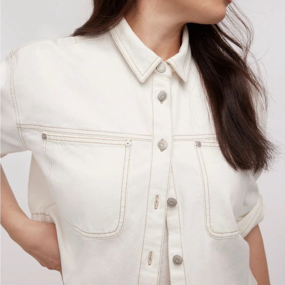 Madewell Denim Long Sleeve‎ Crop Shacket